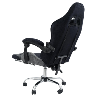 Вибромассажное кресло Calviano Amarone Black-Grey plush