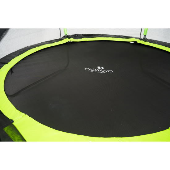 Батут пружинный с защитной сеткой Calviano 252 см - 8ft OUTSIDE master green