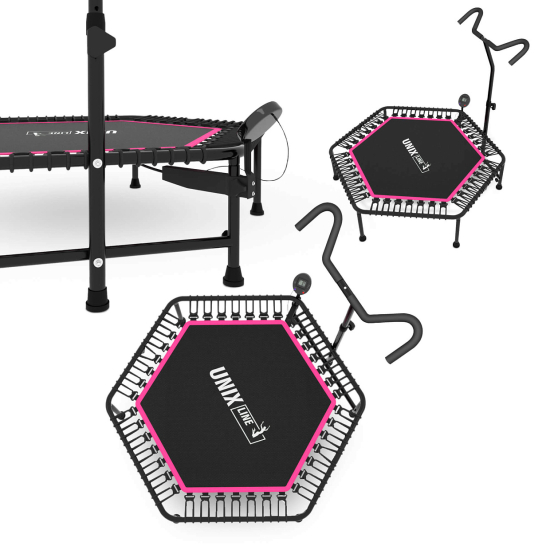 Батут спортивный UNIX Line FITNESS PRO (125 см) Pink
