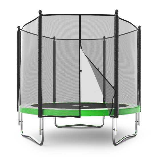 Батут UNIX Line Simple 8 ft (244 см) с внешней защитной сеткой, зеленый