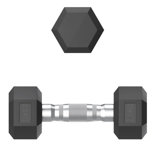 Гантель гексагональная UNIX Fit обрезиненная 2,5 кг / шт.