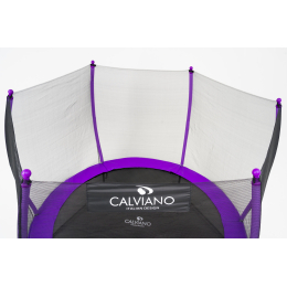 Батут пружинный с защитной сеткой Calviano 252 см - 8ft OUTSIDE master purple