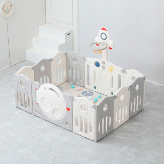 Манеж UNIX Kids Supreme Space / Премиальный 200x240 см серый