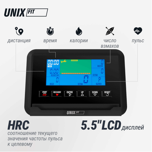 Гребной тренажер UNIX Fit Techno Rower 410E