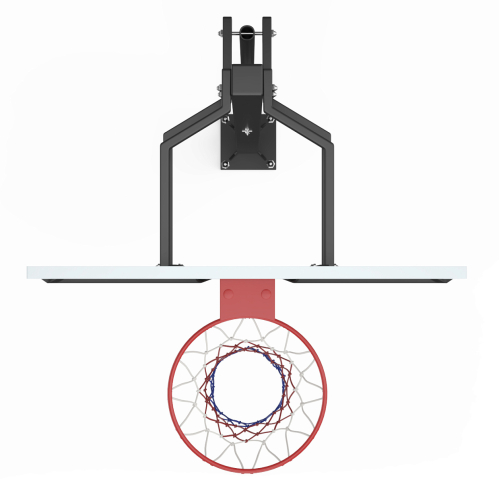 Баскетбольная стойка стационарная UNIX Line B-Stand-TG 54"x32" R45 H230-305 см