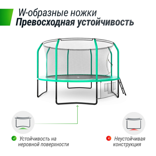Батут UNIX Line SUPREME GAME 12 ft (Green)