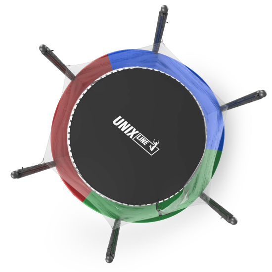 Батут UNIX Line Simple 6 ft (183 см) с внутренней защитной сеткой, цветной