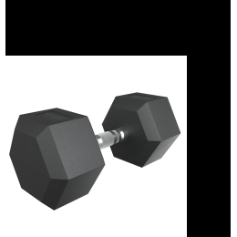 Гантель гексагональная UNIX Fit обрезиненная 27,5 кг / шт.