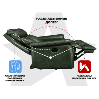 Кресло-реклайнер электрический FUJIMO DREAM EW Premium Изумруд