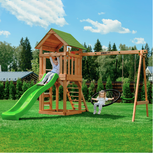 Детский игровой комплекс UNIX Line (6 in 1) Light Green