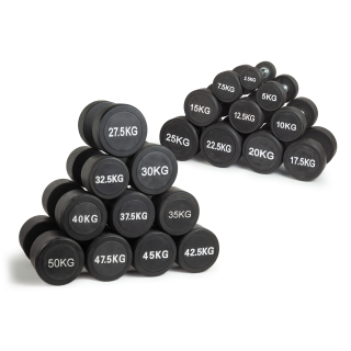 Набор гантелей КРУГЛЫХ (пары) от 2,5-50 кг VF-SET1050-R (Шаг=2,5 кг Всего: 40 шт 1050 кг)