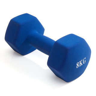 Гантель неразборная гексагональная неопрен  8 кг (2 штуки) VictoryFit VF-DHN080-2