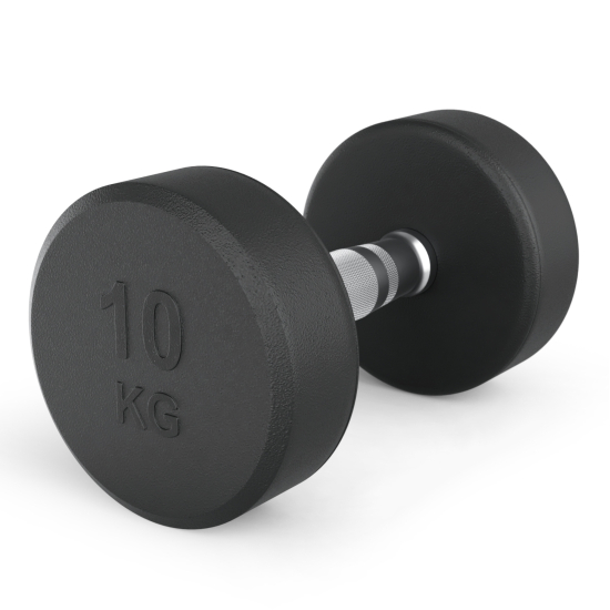 Гантель UNIX Fit PRO круглая обрезиненная 10 кг, 2 шт.