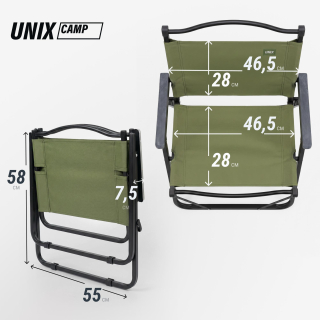 Стул складной UNIX Camp Kinetik детский зеленый