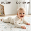 Игровой коврик складной UNIX Kids Circles / Круги 120x150 см серый