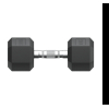 Гантель гексагональная UNIX Fit обрезиненная 10 кг / шт.