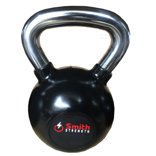 Гиря черная прорезиненная 32kg Smith Сила DB087