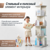 Стеллаж для книг UNIX Kids Star / Звезда (4 уровня) серый