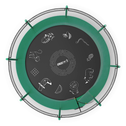 Батут UNIX Line SUPREME GAME 12 ft (Green)