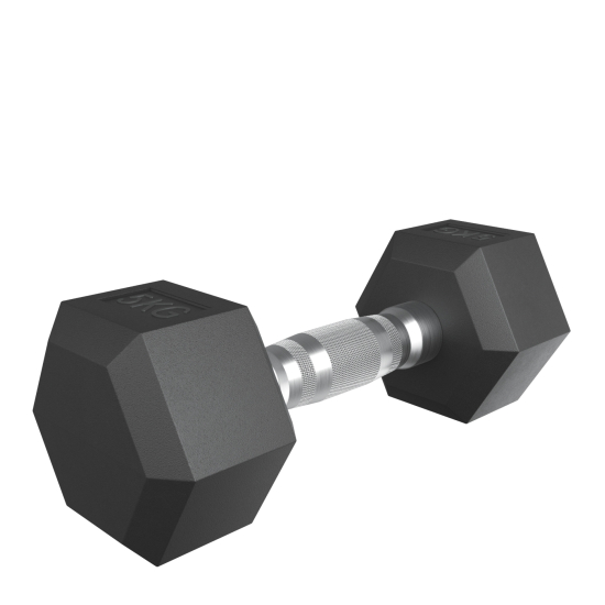 Гантель гексагональная UNIX Fit обрезиненная 5 кг, 2 шт.