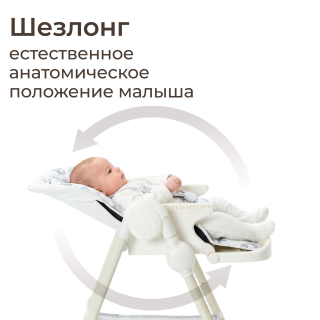 Стул для кормления UNIX Kids Ocean / Океан белый