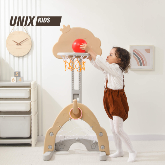 Баскетбольная стойка UNIX Kids Star / Звезда бежевый