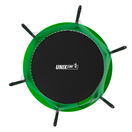 Батут UNIX Line Simple 8 ft (244 см) с внутренней защитной сеткой, зеленый