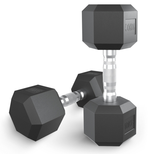 Гантель гексагональная UNIX Fit обрезиненная 10 кг / шт.