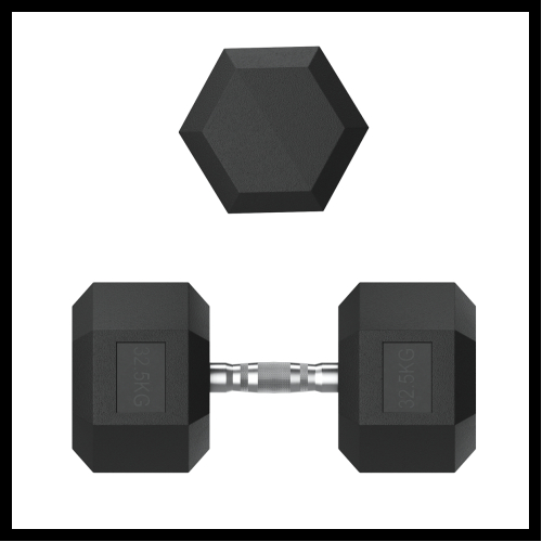 Гантель гексагональная UNIX Fit обрезиненная 32,5 кг / шт.