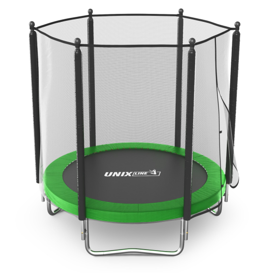 Батут UNIX Line Simple 6 ft (183 см) с внешней защитной сеткой, зеленый