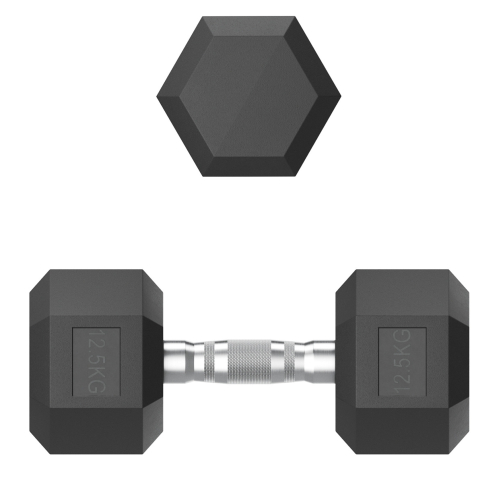 Гантель гексагональная UNIX Fit обрезиненная 12,5 кг, 2 шт.