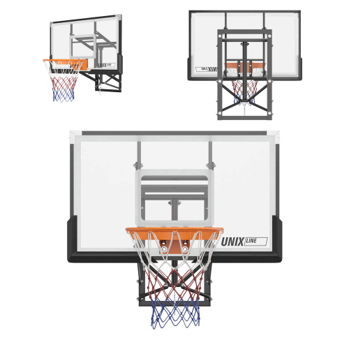 Баскетбольный щит регулируемый UNIX Line B-Backboard-PC 50"x32" R45