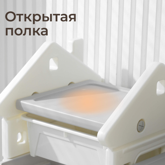 Стеллаж для игрушек и книг UNIX Kids Сastle / Замок серый