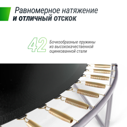 Батут UNIX Line Премиальный / Supreme Basic 8 ft (244 см) зеленый
