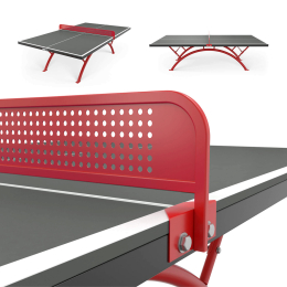 Антивандальный теннисный стол UNIX Line 14 mm SMC (Grey/Red)