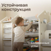 Стеллаж для игрушек и книг UNIX Kids Сastle / Замок серый