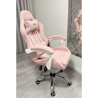 Вибромассажное кресло Calviano ASTI ULTIMATO pink fabric
