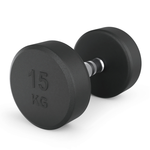 Гантель UNIX Fit PRO круглая обрезиненная 15 кг, 2 шт.