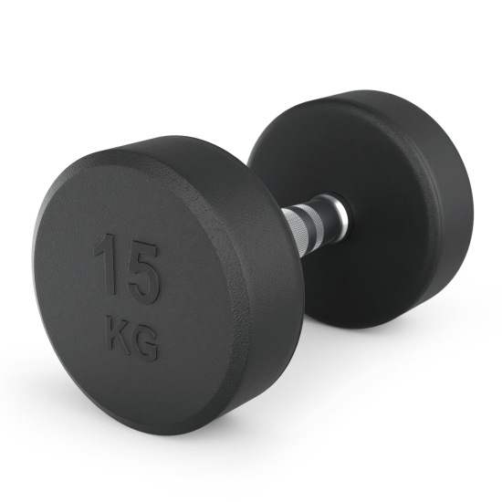 Гантель UNIX Fit PRO круглая обрезиненная 15 кг, 2 шт.