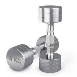 Гантель UNIX Fit PRO круглая хромированная 4 кг, 2 шт.