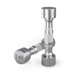 Гантель UNIX Fit PRO круглая хромированная 1 кг, 2 шт.