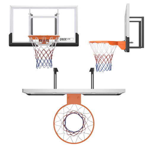 Баскетбольный щит UNIX Line B-Backboard-PC 50"x32" R45