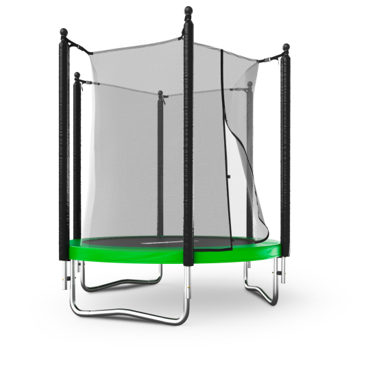 Батут UNIX Line Simple 6 ft (183 см) с внутренней защитной сеткой, зеленый