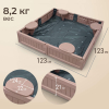 Песочница UNIX Kids Square квадратная 123 х 123 см коричневый