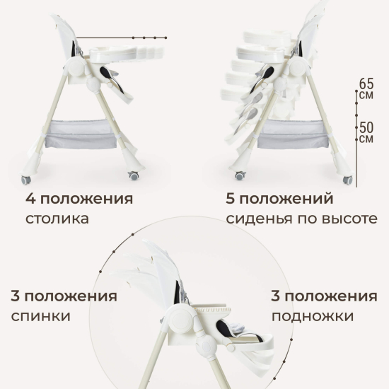 Стул для кормления UNIX Kids Ocean / Океан белый