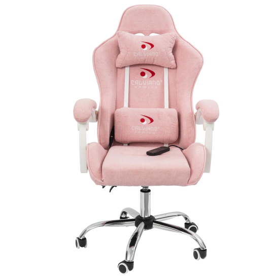 Вибромассажное кресло Calviano Nero pink plush