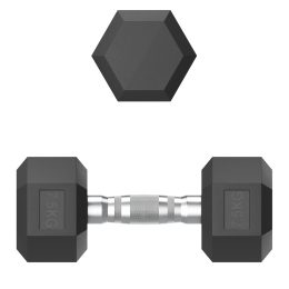 Гантель гексагональная UNIX Fit обрезиненная 7,5 кг, 2 шт.