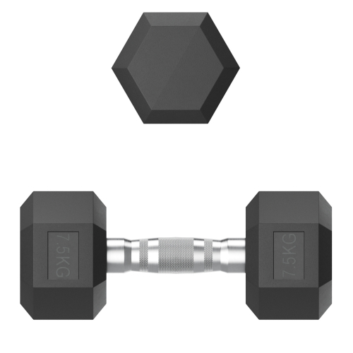 Гантель гексагональная UNIX Fit обрезиненная 7,5 кг, 2 шт.