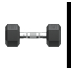 Гантель гексагональная UNIX Fit обрезиненная 5 кг / шт.