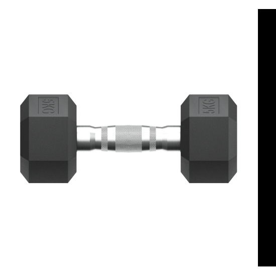 Гантель гексагональная UNIX Fit обрезиненная 5 кг / шт.
